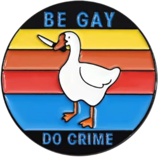 Duhový špendlík - Be gay husa