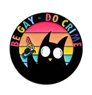Duhový špendlík - Be gay kočka pistole